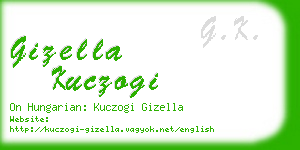 gizella kuczogi business card